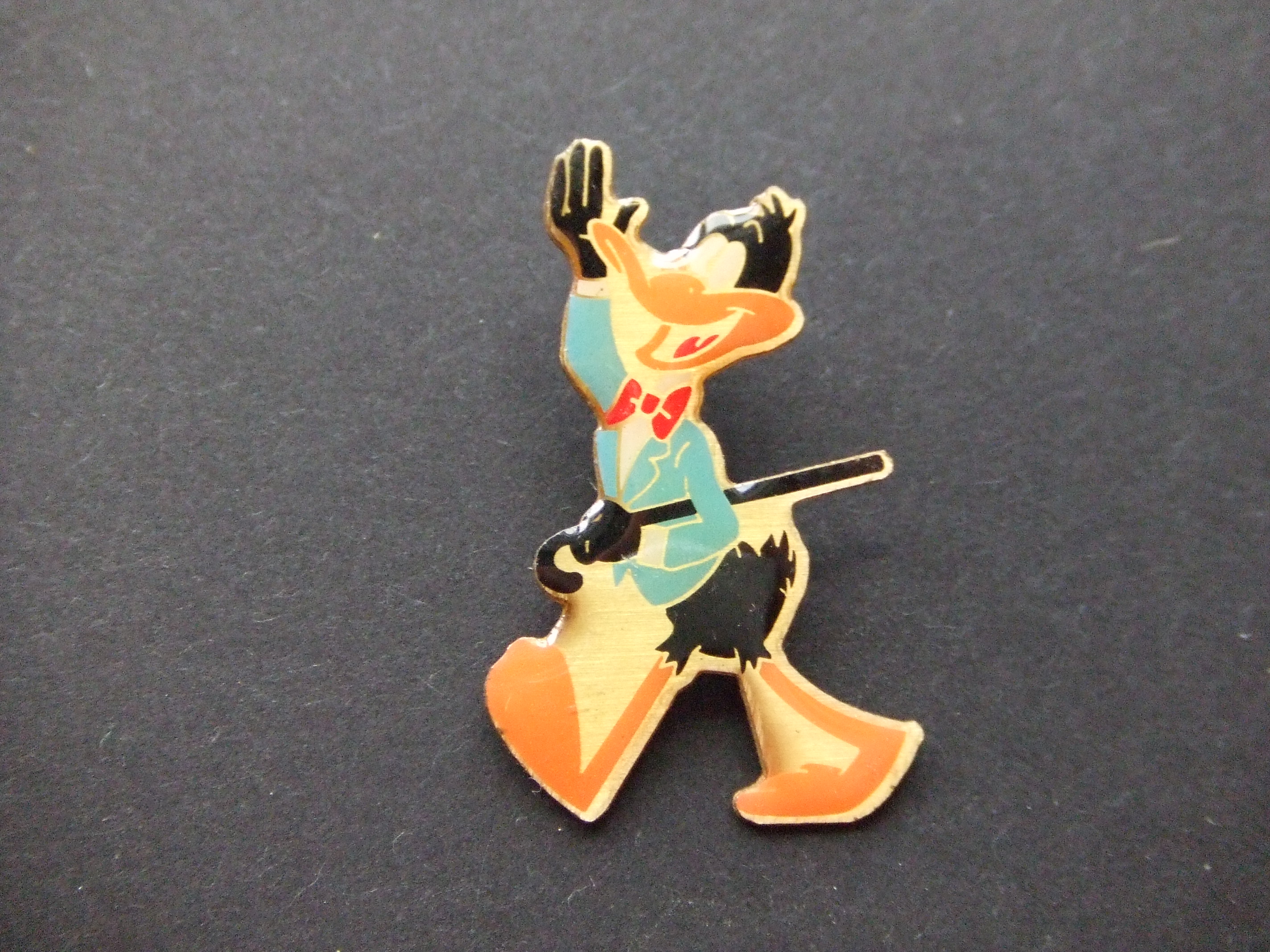 Daffy Duck tekenfilmserie Looney Tunes,aan de wandel
